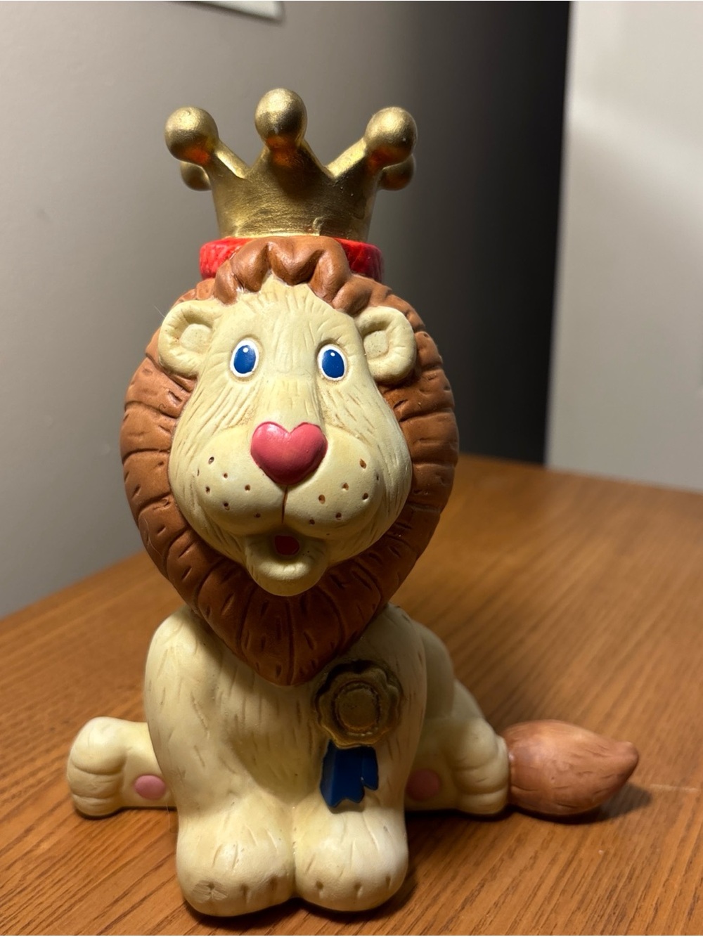 Crowned Lion Decorative Figurine - Cream & Brown this is by FTD vintage
